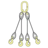 Quardruple Leg Steel Wire Rope Sling