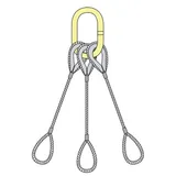 Triple Leg Steel Wire Rope Sling